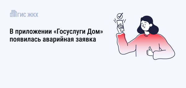 В приложение "Госуслуги Дом " появилась аварийная заявка